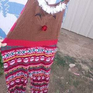 Holiday Reindeer Women's Sweater Dress